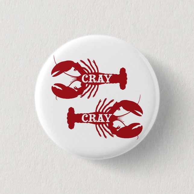Dieser Cray Cray Panzerkrebs Krebs Button (Vorderseite)
