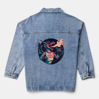Dieser Drache spaltet Feuer Jeansjacke