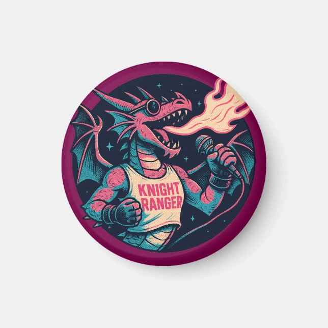 Dieser Drache spaltet Feuer Magnet