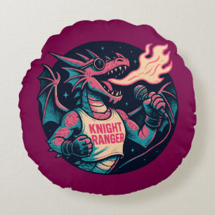 Dieser Drache spaltet Feuer Rundes Kissen