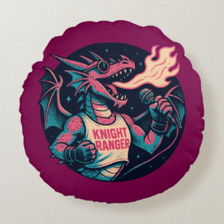 Dieser Drache spaltet Feuer Rundes Kissen