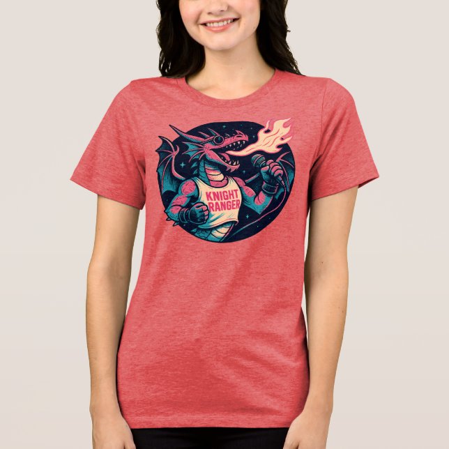 Dieser Drache spaltet Feuer Tri-Blend Shirt (Vorderseite)