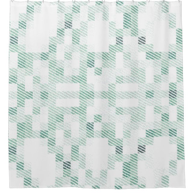 Dieser Duschvorhang ist mit Kunstwerken mit Geomet (Vorderseite)