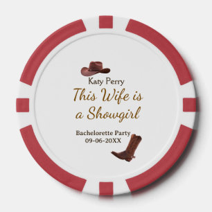 Dieser Ehefrau ist ein Showgirl Junggesellinnenabs Pokerchips