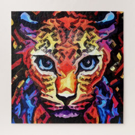Dieser farbenfrohe Leopard-Look Puzzle