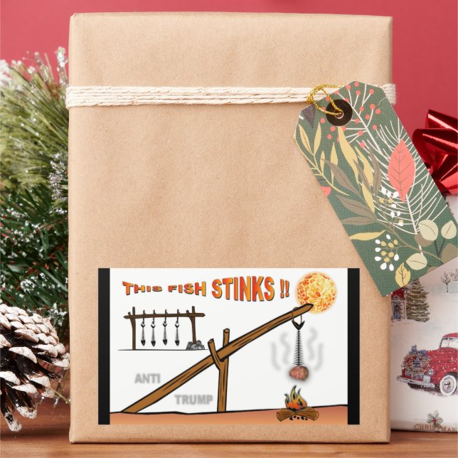 Dieser Fisch stinkt! / gegen Trump, Rechteckiger Aufkleber (Feiertag)
