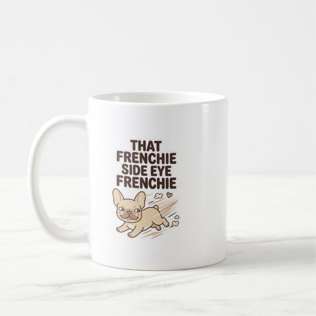 Dieser französische Seitwärtsblick Lustiger franzö Kaffeetasse (Links)