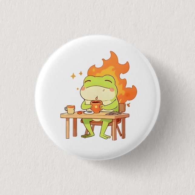 Dieser Frosch ist fein - Lustiges Kawaii-Design Button (Vorderseite)