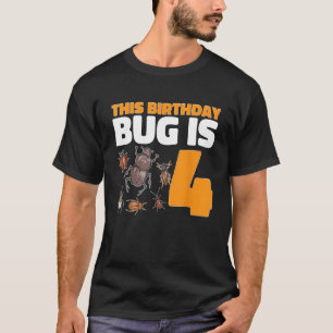 Dieser Geburtstagskäfer ist 4 Jahre alt Kinder Ins T-Shirt