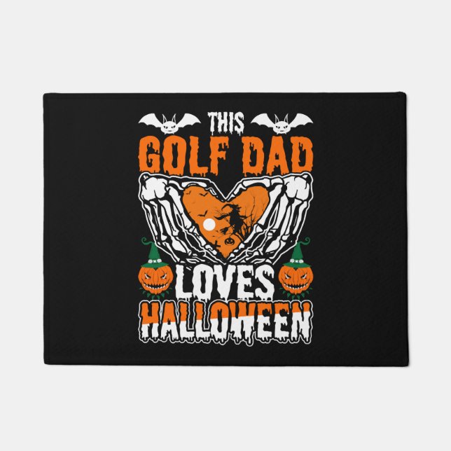 Dieser Golf Vater Liebe Halloween Fußmatte (Vorderseite)