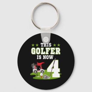Dieser Golfer ist jetzt 4 Jahre alt Geburtstag 4. Schlüsselanhänger