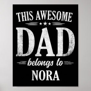 Dieser großartige Vater gehört Nora Vatertag Gebur Poster