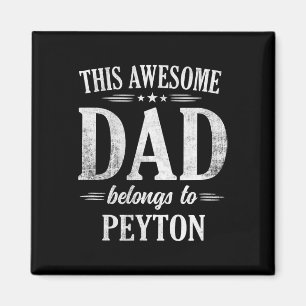Dieser großartige Vater gehört Peyton Vatertag Bir Magnet