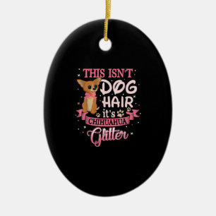 Dieser Hund hat seinen Chihuahua-Glitzer Chico Dog Keramik Ornament