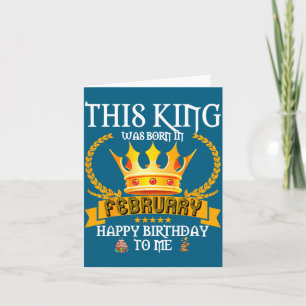 Dieser In König Geboren Februar Feb Geburtstag Karte