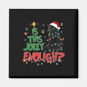 Dieser Jolly genug Black Cat Frohe Weihnachtsbaum Magnet