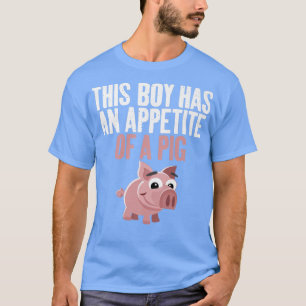 Dieser Junge hat einen Appetit auf ein Schweinchen T-Shirt