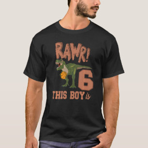 Dieser Junge ist 6 Dinosaurier 6. Geburtstag Rex B T-Shirt