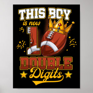 Dieser Junge ist jetzt 10 zweistellige Fußball Geb Poster