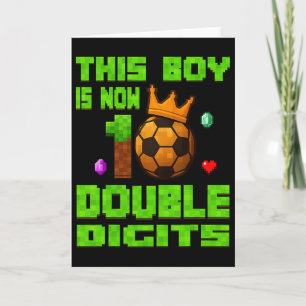 Dieser Junge jetzt 10 Doppelziffern Fußball 10 Jah Karte
