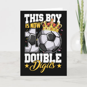 Dieser Junge jetzt 10 Doppelziffern Fußball 10 Jah Karte