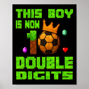 Dieser Junge jetzt 10 Doppelziffern Fußball 10 Jah Poster