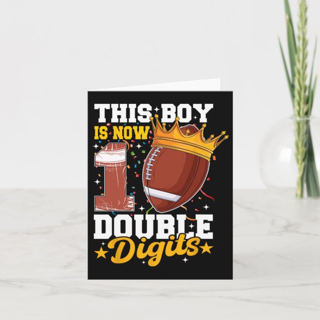 Dieser Junge jetzt 10 zweistellige Fußball 10 Jahr Karte (Vorderseite)