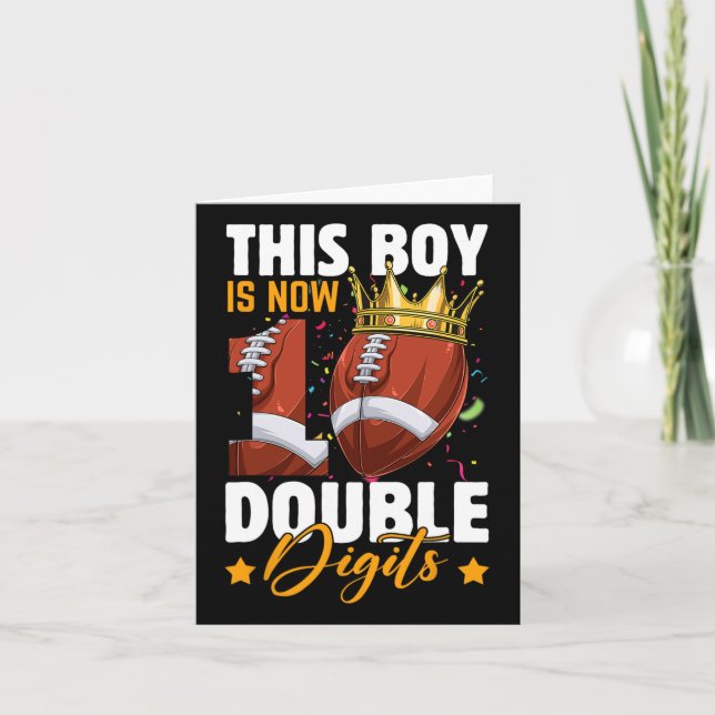 Dieser Junge jetzt 10 zweistellige Fußball 10 Jahr Karte (Vorderseite)