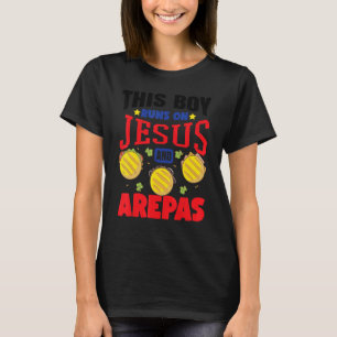 Dieser Junge läuft auf Jesus und Arepas tötet Kolu T-Shirt