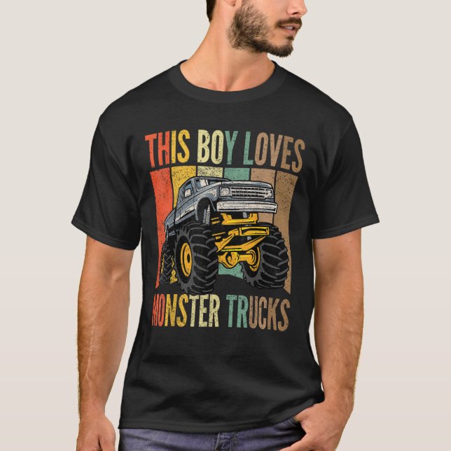 Dieser Junge Lieben Monster Trucks Boys Monster Tr T-Shirt (Vorderseite)