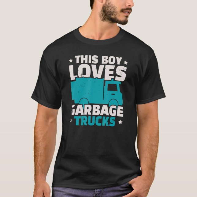 Dieser Junge Lieben Mülltransporter Mülleimer Müll T-Shirt (Vorderseite)