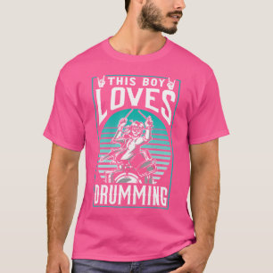 Dieser Junge Lieben trommeln Drummer Lover Drum In T-Shirt