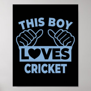 Dieser Junge liebt Cricket - Cricket-Spieler Poster