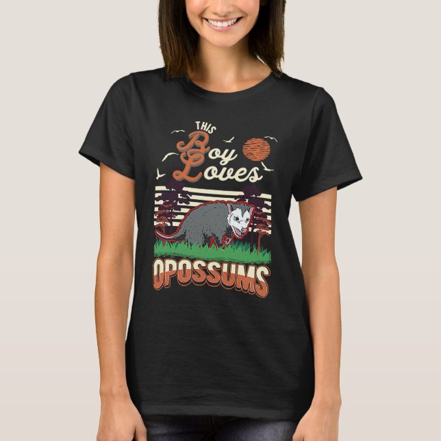 Dieser Junge liebt Opossums T-Shirt (Vorderseite)