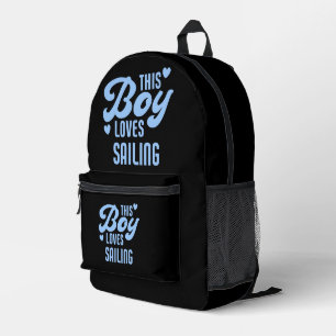 Dieser Junge liebt Segeln Lustiger Segler Bedruckter Rucksack