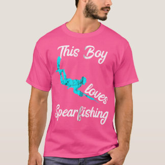 Dieser Junge liebt Speerfischen Speertaucher Speer T-Shirt
