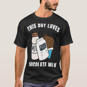 Dieser Junge mag Schokolade, Milchessen, grafisch T-Shirt