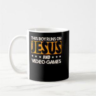 Dieser Junge spielt auf Jesus und Videospielen für Kaffeetasse