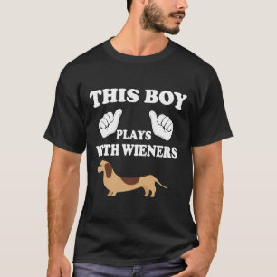 Dieser Junge spielt mit Dackeln Dackel T-Shirt