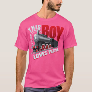 Dieser Junge trainiert Lieben in Lokomotiven Kid S T-Shirt
