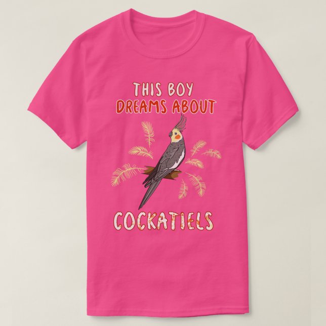 Dieser Junge träumt von Cockatiels T-Shirt (Design vorne)