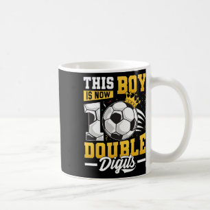 Dieser Junge zweistellige Fußball 10 Jahre alt Jun Kaffeetasse