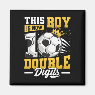 Dieser Junge zweistellige Fußball 10-jähriger Jung Magnet
