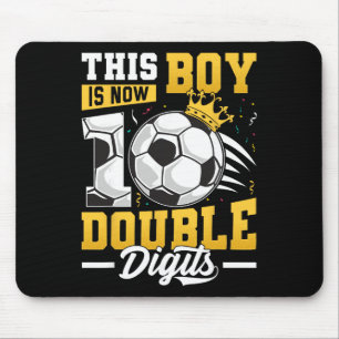 Dieser Junge zweistellige Fußball 10-jähriger Jung Mousepad