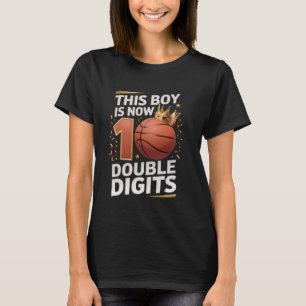 Dieser Junge zweistellige Zehn Basketball 10 Jahre T-Shirt