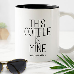 Dieser Kaffee ist mein lustiges Zitat moderner Typ Zweifarbige Tasse