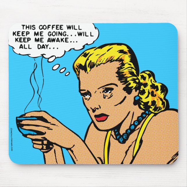 Dieser Kaffee Wird Mich Wach Halten - blau Mousepad (Vorne)