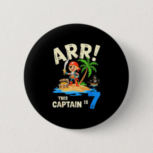 Dieser Kapitän ist 7 arr Pirat 7. Geburtstag bday Button