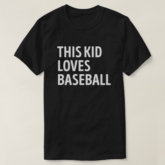 Dieser Kid Liebe Baseball Player T-Shirt (Design vorne)