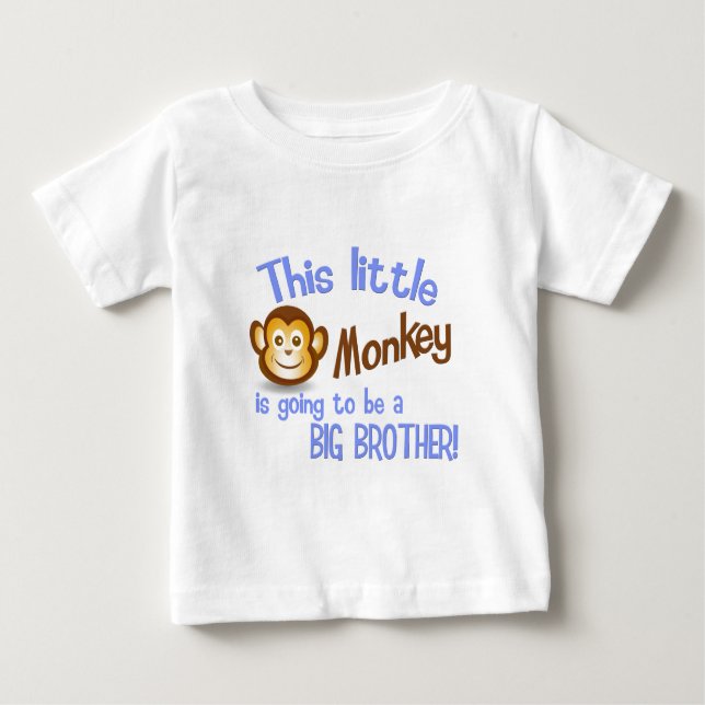 Dieser kleine Affe wird ein großer BRUDER sein! Baby T-shirt (Vorderseite)